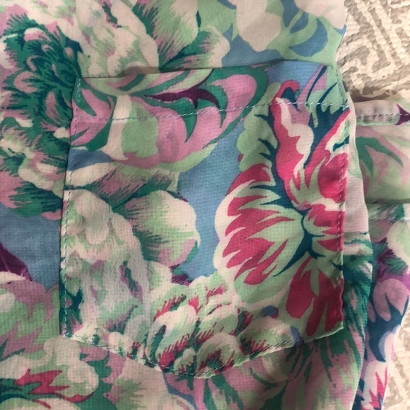 Wallflower Sheer Floral Jersey Top 2X - Picture 9 of 9